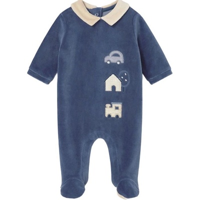 Mayoral Плюшен гащеризон Mayoral - С якичка, син, 0-1 м (15-02716-046-0-1)