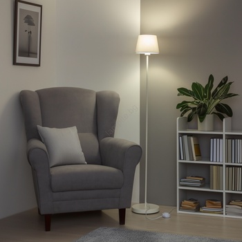 Brilagi - LED подова лампа CERIA 1xE27/40W/230V Ø 20, 5 cm сив/бял (BG2900)