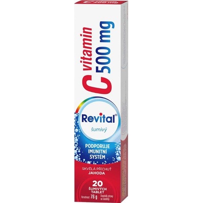 Vitar Revital C vitamin 500 mg lesní jahoda eff.20 tablet