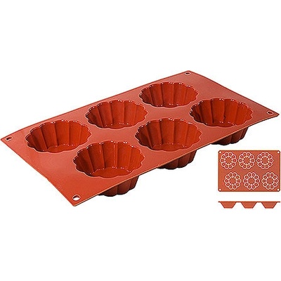 Contacto Silikonová forma na 6 briošek 79x30 mm 6638/863 terakotová