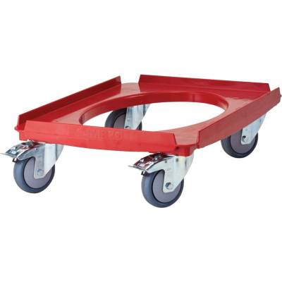Vozík Camdolly® pro termoizolační boxy Cam GoBox®, GN 1/1, Cambro, červený, Červená, 692x426x(H)167mm