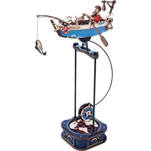 Robotime Дървен 3D пъзел Robo Time от 161 части - Рибар в океана (MCD02)