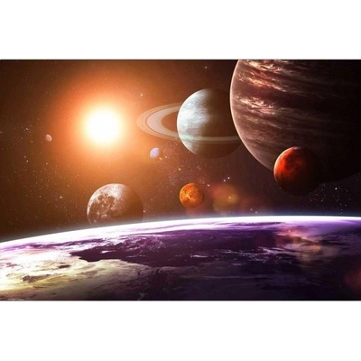 Dimex MA-5-0188 Samolepicí vliesová fototapeta na zeď Sluneční soustava rozměry 375 x 250 cm