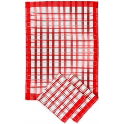Tegatex káro 50x70 cm červená 3 ks