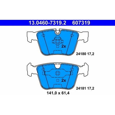 ATE 607319 Súprava brzdových doštičiek 13.0460-7319.2