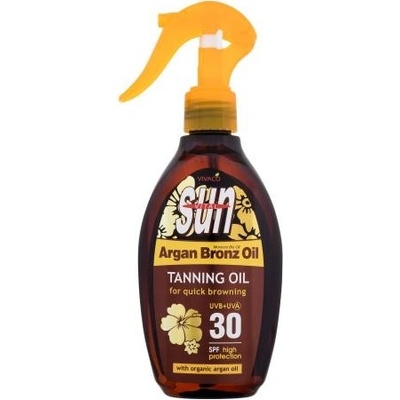 Vivaco Sun Argan Bronz Oil Tanning Oil SPF30 200 ml opalovací olej s arganovým olejem