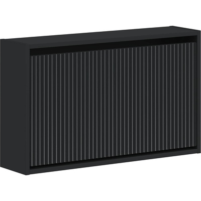 vidaXL Стенно шкафче за обувки ARNHEM 71 x 17 x 43 см Черно (896626)
