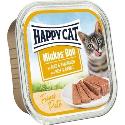 Happy Cat Minkas Duo Hovädzie & Králik 12 x 100 g