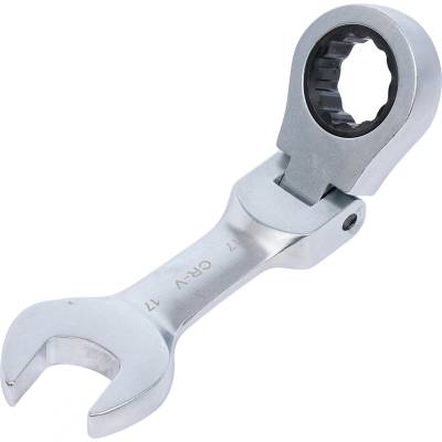 BGS Ráčnový očkoplochý klíč krátký kloubový 17 mm BS6917