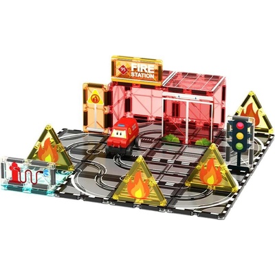 COLORMAG Magnetická stavebnice Fire station – Sleviste.cz