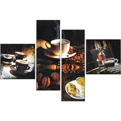 Obraz na plátně, ručně domalovaný, Káva, 70x100cm – Hledejceny.cz
