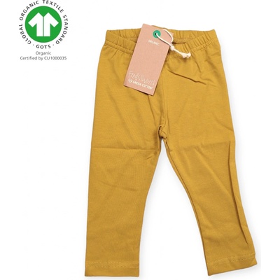 Müsli by Green Cotton dětské legíny hořčicově žlutá