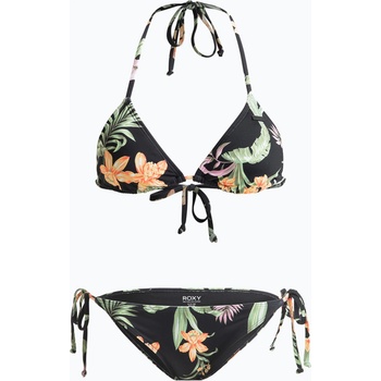 Roxy Дамски бански от две части ROXY Printed Beach Classics Tiki Tri anthracite island escape