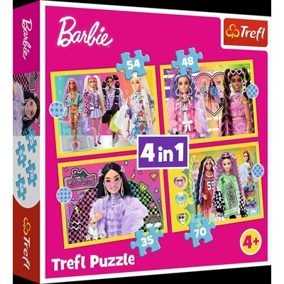 Trefl 4v1 Šťastný svet Barbie 28,5 x20 5cm v krabici 28x28x6cm