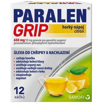 Paralen Grip Horký nápoj citrón 12 sáčků