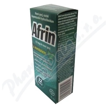 Afrin 0,5 mg/ml nosový sprej s mentolom aer.nao.1 x 15 ml