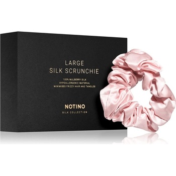 Notino Silk Collection Large scrunchie hedvábná gumička do vlasů Pink 1 ks