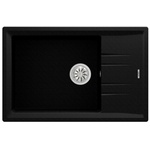 Teka Мивка Teka Stone 60 S-TG, Гранит, Обръщаема, За шкаф, 60 см, Черен металик (115330031) Мивка за вграждане