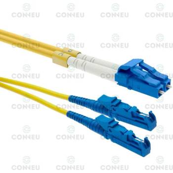 Conneu Оптични пач корди E2000/UPC - LC/UPC сингъл мод, дуплекс, 15м (CNFJ-E2LCOS2DYE3mm-15)