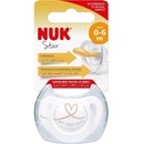 Nuk dojčenský latex cumlík Star srdce biela