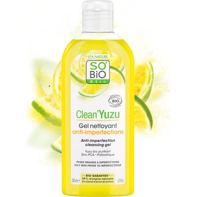 So´Bio étic Gel čisticí proti nedokonalostem pleti Clean Yuzu 200 ml