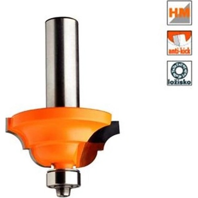 CMT Orange Tools C94188011 - Fréza profilová na dřevo pr. 42,8x18,5mm R=6,4 s ložiskem, stopka 12mm