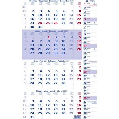 Nástěnný Helma Čtyřměsíční modrý s poznámkami 2026 – Hledejceny.cz