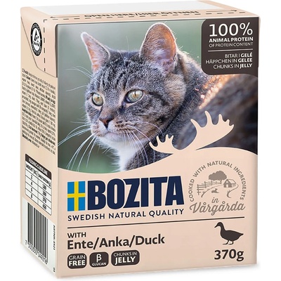 Bozita 24x370г патешко Bozita месни хапки желе храна за котки