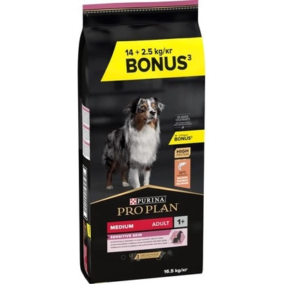 Purina Pro Plan Medium Adult Sensitive Skin losos 16,5 kg