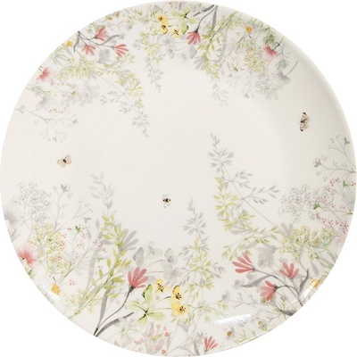 Clayre & Eef porcelánový dezertní talíř WILDFLOWER FIELDS 20 cm