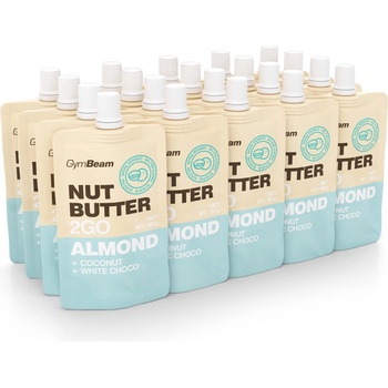 GymBeam Nut Butter 2GO Бадемово масло с кокос и бял шоколад 20 x 80 g