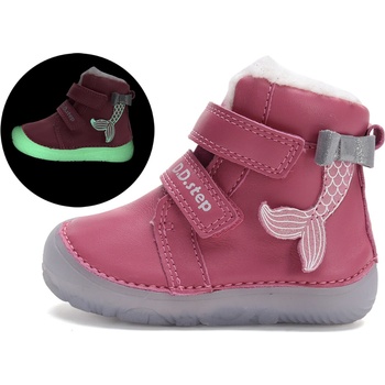 D.D.Step Barefoot zimní boty W073-52684B Dark Pink