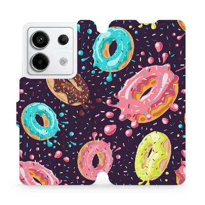 Flipové pouzdro Mobiwear - Xiaomi Redmi Note 13 Pro 5G / Poco X6 5G - VP19S Donutky (Knížkové flip pouzdro, obal, kryt na mobil Xiaomi Redmi Note 13 Pro 5G / Poco X6 5G - VP19S Donutky, materiál Umělá