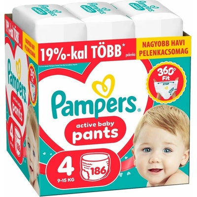 Pampers Active Baby 4 186 ks