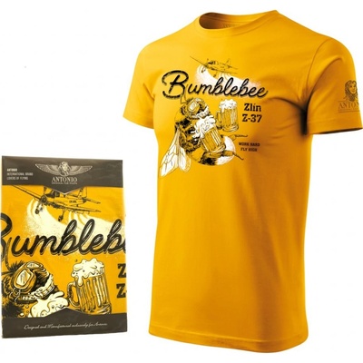 Tričko Antonio s práškovacím lietadlom Zlín Z-37 BUMBLEBEE žlté