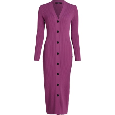 KARL LAGERFELD Плетена рокля лилав, размер XL