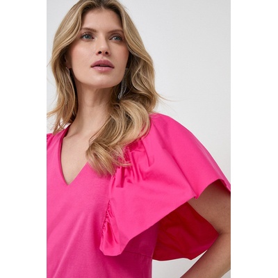 KARL LAGERFELD Памучна блуза Karl Lagerfeld в розово с изчистен дизайн (240W1703)
