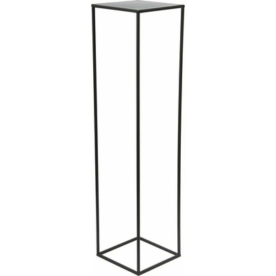HowHomely STOJAN NA KVETINÁČ SIMPLE 100 x 24 x 24 cm ČIERNA