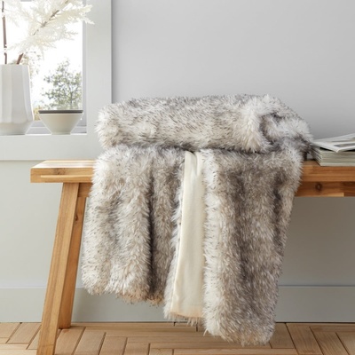 Catherine Lansfield Arctic Fox deka šedá 130x170