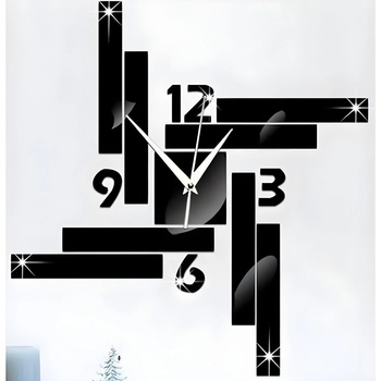 HARAHU Налепващи стенни часовници ex-23944 - Черен kp23944 (ex-23944)