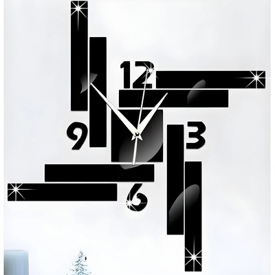 HARAHU Налепващи стенни часовници ex-23944 - Черен kp23944 (ex-23944)