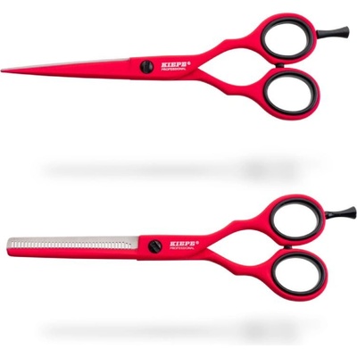 Kiepe Neon Scissor Set - set nožnic na strihanie 5.5" a efilačných nožníc, 5,5" 2480.1 (5.5") Pink
