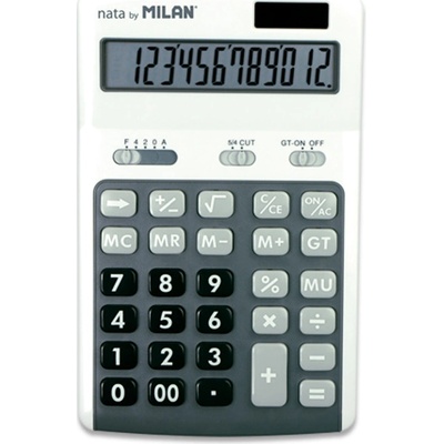 MILAN Kalkulačka stolní 12-místní 150712 šedá