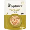 Kapsičky pre mačky Applaws kuracie prsia s jahňacím v želé 70 g
