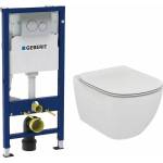 Ideal Standard Комплект за окачена тоалетна чиния Ideal Standard Tesi AquaBlade с казанче и бутон за активиране Geberit Duofix Delta Plus (T007901+T352801+458.134.21.3)