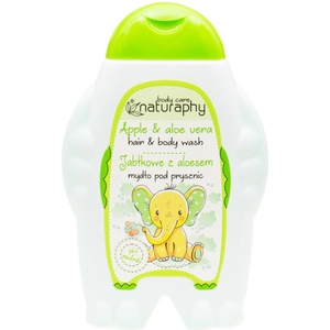 Naturaphy Детски душ гел и шампоан 2в1 с ябълка и алое вера Naturaphy 300 мл 30032 (5908311415085)