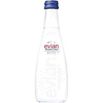 Evian 20бр. Газирана Минерална вода Евиан 0, 33 л. стъкло