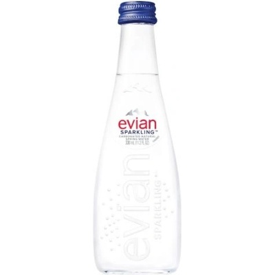 Evian 20бр. Газирана Минерална вода Евиан 0, 33 л. стъкло