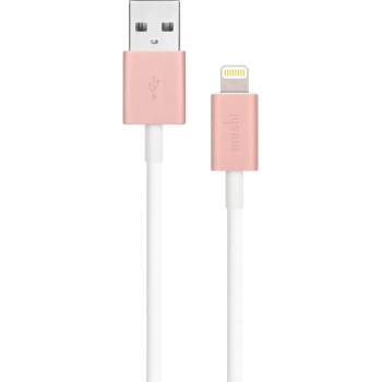 Moshi Lightning to USB Cable - USB кабел за iPhone X, iPhone 8, iPhone 7, iPad, iPod с Lightning (100 см) (розово злато)