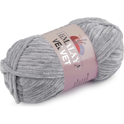 Stoklasa Pletací žinylková příze Velvet 100 g Balení: 1 ks, Varianta: 12 (90051) šedá světlá 12 (90051) šedá světlá